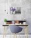 HlpiAMok HOMIEBUDS Canvas Prints Rustic Home Decor Canvas Wall Art - Purple Lavender Flowers on Vintage Wood Background Modern Living Room/Bedroom Decoration Stretched and Ready to Hang
