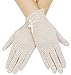 Summer Women Dots Sun Uv Protection Outdoor Cotton Driving Gloves,Beige