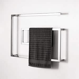 Martll Toallero eléctrico || Secadora de toallas || radiador toallero eléctrico en blanco || 800x600mm Para secar toallas, albornoces, chaquetas, ...