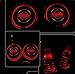 Auto sport 2PCS LED Cup Holder Mat Pad Coaster with USB Rechargeable Interior Decoration Light (Nissan)