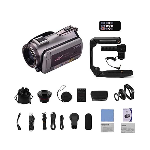 Walmeck- Tragbarer Realer 4K UHD 30FPS WiFi Digitaler Videokamera-Camcorder 3,1 Zoll IPS-Touchscreen 64-Fach Digitalzoom… – Bild 7