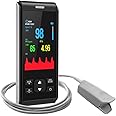 Pulse Oximeter Fingertip Handheld Pulse Oximeter With Continuous Monitor Blood Oxygen Saturation Monitor for Adults Rechargeable Monitor Oxygen Meter For SpO2/PR/PI