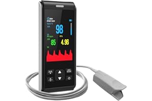 MUGATREE Pulse Oximeter Fingertip Handheld Pulse Oximeter With Continuous Monitor Blood Oxygen Saturation Monitor for Adults Rechargeable Monitor Oxygen Meter For SpO2/PR/PI