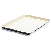 GreenLife Bakeware 18” x 13” Half Cookie Sheet Baking Pan, Non-Toxic PFAS-Free Healthy Ceramic Nonstick, Oven Safe to 450°F, Easy Release, Even Heating, Easy Clean, Black