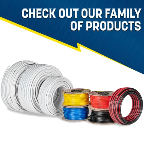 GS Power Marine Wire 50ft, 12 AWG, Red and Black Sheathed, Tinned