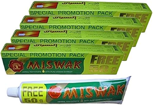Lot 4 Dabur 800 gm Miswak Meswak Siwak Natural Herbal Halal Islamic Toothpaste