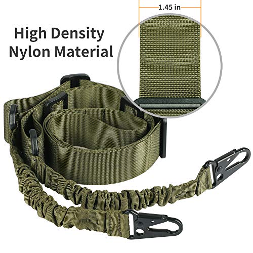 Two Point Gun Sling With Shoulder Pad – Adjustable Length, QD Adapters, Anti-Slip, Heavy-Duty Nylon