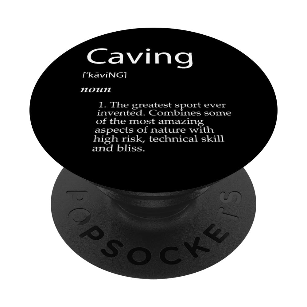 Caving Definition Spelunking Equipment Gear Exploring Caves PopSockets Adhesive PopGrip