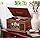 Victrola Centro Musicale 6-in-1 - Giradischi, Bluetooth, CD, Cassette, Radio FM, Mogano - Foto 14