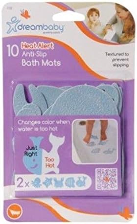 Dreambaby Heat Alert Anti-slip Tub Shower Bath Textured Mat Appliques