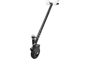 QIPRAONO Trailer Dolly with 2 Inch Ball, Utility Trailer Mover Dolly with Pneumatic Casters Tire, Adjustable 16.5"-22" Height, 350 lbs Capacity Tow Dolly for RV and Boat