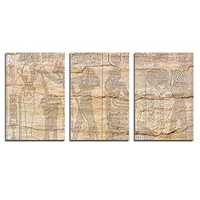 Canvas Wall Art Abstract Vintage Style Painting Artwork for Home Prints Framed - 16"x24" x 3 Panels