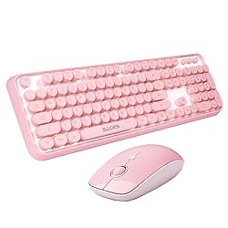 SADES V2020 Pink Wireless Keyboard with Round
