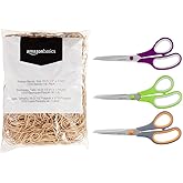 �鶹��Basics Rubber Bands (3-1/2 x 1/16 Inch) + Multipurpose Office Scissors - Bundle