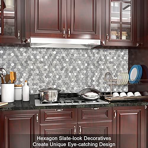 BeNice Hexagon Peel and Stick Backsplash Tiles for Kitchen,Tile