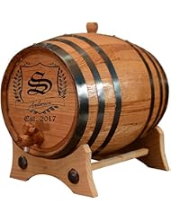 (5 Liters) Personalized - Vintage Customized American White Oak Aging Barrel - Barrel Aged