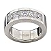 FlameReflection Stainless Steel Men’s Wedding Band Cubic Zirconia Engagement Ring size 10