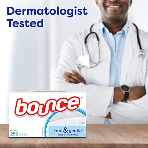 Bounce Free & Gentle Dryer Sheets, 240 Sheets, Unscented Fabric