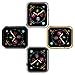Hianjoo [4 Packs] Screen Proetctor Cover Case Compatible with Apple Watch 44mm, All-Around Soft Protective Screen Protector Bumper Cover Replacement for iWatch Series 5/4 - Clear/Black/Silver/Gold
