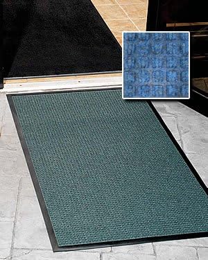 Commercial Grade Entry Door Mat - FloorGuard - 4' x 6' - Blue - Residential / Commercial Walk Off Entrance Mat