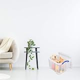 Really Useful Box Plastic Storage 35 Litre Clear with Lockable Lid view 4