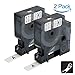 Aonomi Compatible Industrial Label Tapes Replacement for DYMO Permanent Vinyl Tapes for DYMO Rhino 4200, 5000, 5200, 6000 Industrial Label Maker, Black on White，3-Pack (Heat Shrink Tube, 1/2”（12mm）)