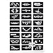 6 Sheet Small Reusable Tattoo Stencils Temporary Tattoo Templates for Henna/Airbrush / Face Paint/Glitter