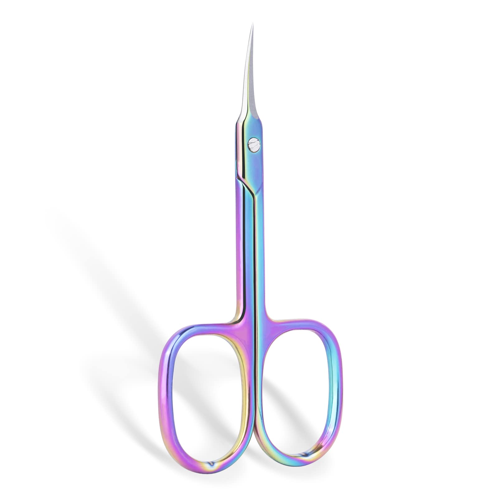 BNG Cuticle Scissors Professional Sharp Curved Cuticle Cutter for Nails, Sharp Nail Scissors for Women Men Cuticle Remover, Pedicure Manicure Nail Art Tool, Purple