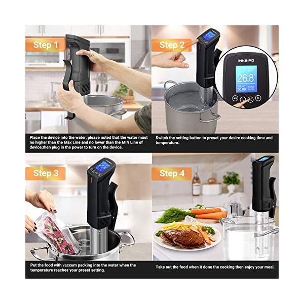 Inkbird ISV-100W Sous Vide WiFi Precision Cooker Precision Cooker Immersion Circulator, Temperature Time and Touch…
