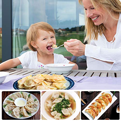 Dumpling Maker Mold Set of 5, SYSAMA Empanada Press Pastry Dough Cutter Stamp for DIY Hand Pies, Dumplings, Ravioli, Calzones, Pierogi,Kitchen Accessories 5.5/7.5/9.5/12/15.5cm