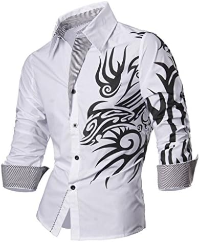 jeansian Men's Slim Fit Long Sleeves Casual Shirts Z001