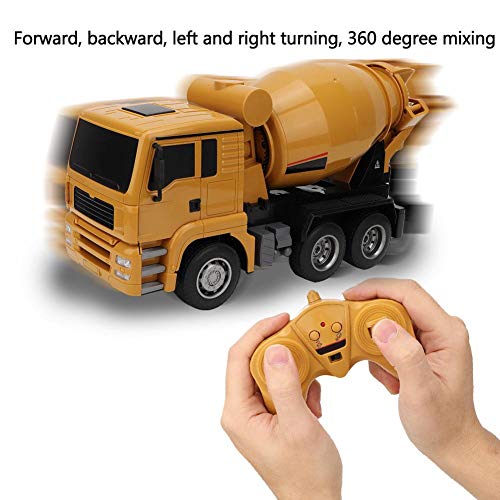Dilwe RC Mixer Car, 1/18 6 Kanal Cement Truck BAU Spielzeug Licht ferngesteuertes Fahrzeug für Kinder – Bild 5
