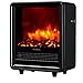 PuraFlame 12 Inches Octavia Portable Electric Fireplace Heater, 1500W, Black