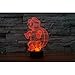 3D Illusion LED Night Light,7 Colors Gradual Changing Touch Switch USB Table Lamp for Holiday Gifts or Home Decorations (Turtle)
