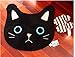Soft Rug Machine Washable Cut Cat Coral Velvet Non-slip Mat 23.6723.6 Inches Doormat (Black)