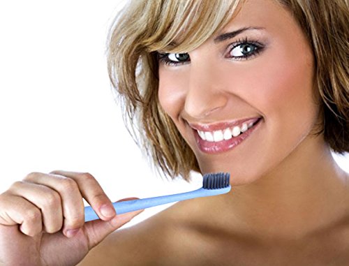 image for Allentian Activated Charcoal Toothbrushes Soft BPA Free, Made in Japan