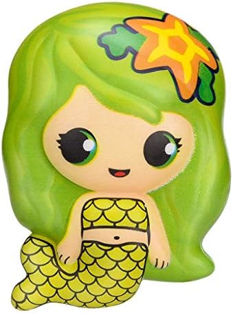 Yanvan Cute Squishies Toy Mermaid Girls Toys, Slow Rising Kawaii Cream Scented Mermaid Stress Relief Toys Gifts for Girls Kids Adults (Green)