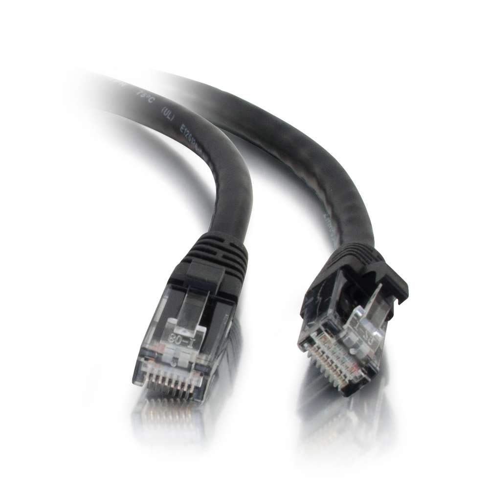 C2G 10M BLACK Cat5e Ethernet RJ45 High Speed Network Cable, LAN Lead Cat5e Unshielded PVC UTP Patch Cable