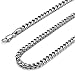 FIBO STEEL 3-6mm Curb Chain Necklace for Men Stainless Steel Biker Punk Style, 20-36 inches
