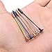 Ruifan Assorted Color Screw Industrial Barbell Earring 14 Gauge Cartilage Body Piercing 1.5 Inch(38mm) Lot of 5