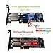 Speedbyte PCIe Nvme Adapter, M.2 NVME SSD (M Key) or M.2 SATA SSD (B Key) 22110 2280 2260 2242 2230 to PCI-e 3.0 x4 Host Controller Expansion Card with SSD Fan Cooler Heatsink for PC Desktop,Black
