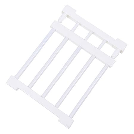 Chic * MALL New verstellbar ausziehbar Aufbewahrung Rack Trenner Kleiderschrank Schrank Regal Badezimmer Lager weiß