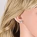 GULICX Silver Tone 7mm Square Cubic Zirconia Stud Huggie Earrings Pink for Girl Women