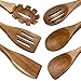 Country Kitchen 6 Piece Kitchen Utensil Set - Cooking Utensil Set with Acacia Wooden Heads & Stainless Steel Handles for Serving and Cooking - Copper