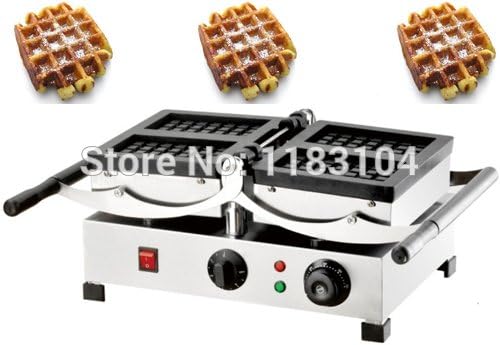 Commecial Use Turnable 110v 220v Electric 4-Slice Belgium Waffle Baker Maker Iron Machine