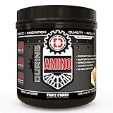 DRIVEN AMINO-BCAA's enhanced with Glutamine- Aids in muscle recovery, increase muscle protein synthesis, and improve lean body mass-Perfect 2:1:1 BCAA ratio- 50 servings-(Fruit Punch)