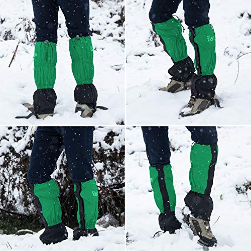 IDAND Waterproof Gaiters for Hiking Snow Gaiters Snow Leg Gaiters Snow Boot Gaiters Anti-Tear Oxford Fabric Outdoor Waterproof Snow Shoes for Outdoor Hiking Walking Hunting Climbing Mountain (L)