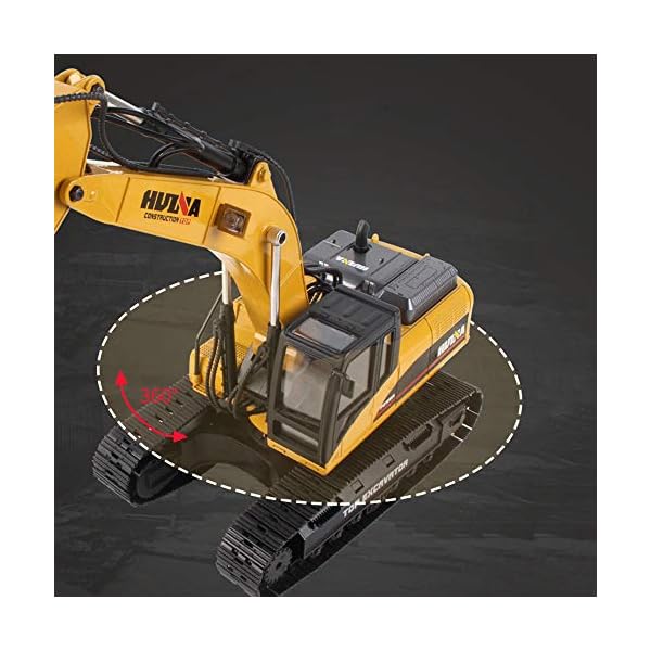 Hging Fernbedienungs-Bagger-Spielzeug 1/14 Skalenbagger, 23-Kanal-Upgrade Volle funktionale Baufahrzeuge… – Bild 5