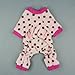 Fitwarm Pink Cute Polka Dots Dog Coat for Pet Dog Pajamas Soft Winter Clothes, Medium