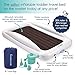 hiccapop Inflatable Toddler Travel Bed with Safety Bumpers | Portable Blow Up Mattress for Kids with Built in Bed Rail - Brown